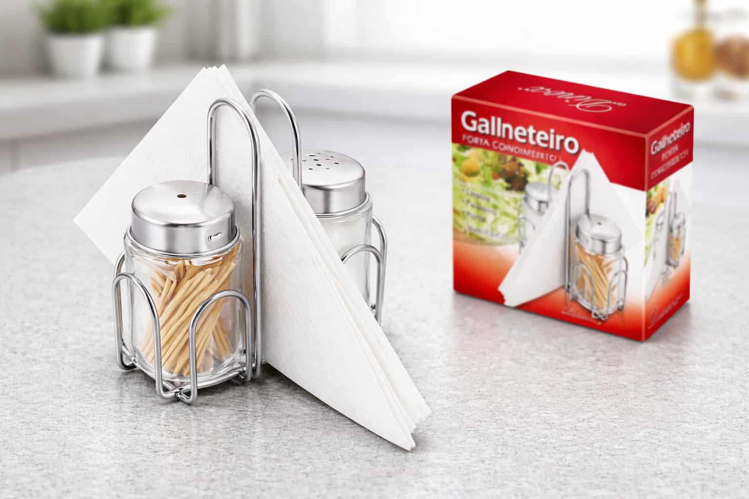 Onde comprar porta temperos e guardanapos para restaurante
